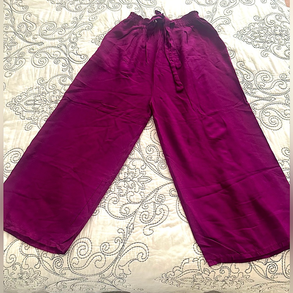 Vibrant Magenta Wide-Leg Pants